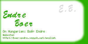 endre boer business card